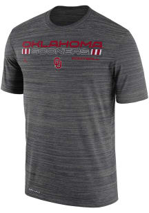 Nike Oklahoma Sooners Grey Jordan Velocity Legend Football Short Sleeve T Shirt