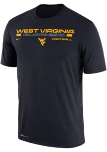Nike West Virginia Mountaineers Navy Blue Velocity Legend Football Short Sleeve T Shirt