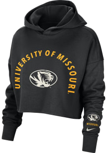 Nike Missouri Tigers Womens Black Campus Crop Hooded Sweatshirt