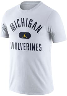 Nike Michigan Wolverines White Jordan Arch Short Sleeve T Shirt