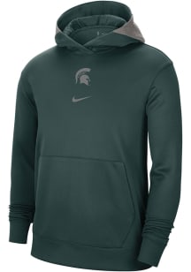 Nike Michigan State Spartans Mens Green Dri-FIT Spotlight Hood