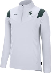 Nike Michigan State Spartans Mens White Coach Light Weight Jacket