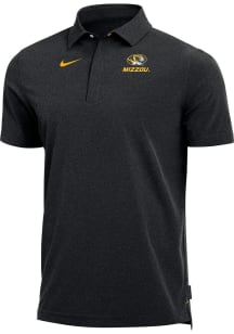 Nike Missouri Tigers Mens Black Sideline DriFIT Coach Short Sleeve Polo