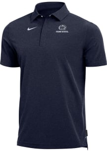 Mens Penn State Nittany Lions Navy Blue Nike Sideline DriFIT Coach Short Sleeve Polo Shirt