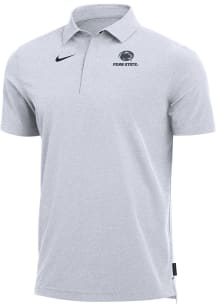 Mens Penn State Nittany Lions White Nike Sideline DriFIT Coach Short Sleeve Polo Shirt