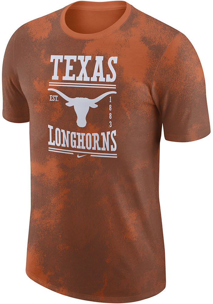Nike Texas Longhorns Burnt Orange Tie Dye NRG Short Sleeve T Shirt