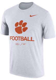 Nike Clemson Tigers White Legend Football Short Sleeve T Shirt