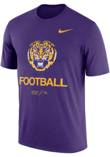 Nike LSU Tigers Purple Legend Football Short Sleeve T Shirt