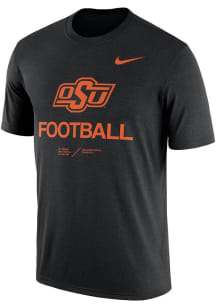Nike Oklahoma State Cowboys Black Legend Football Short Sleeve T Shirt