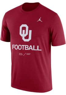 Nike Oklahoma Sooners Crimson Legend Football Short Sleeve T Shirt