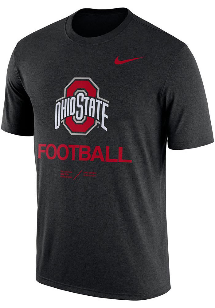 Nike Ohio State Buckeyes Black Legend Football Short Sleeve T Shirt