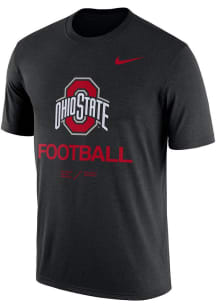 Nike Ohio State Buckeyes Black Legend Football Short Sleeve T Shirt