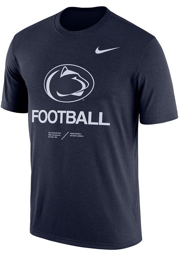 Nike Penn State Nittany Lions Legend Football Short Sleeve T Shirt - NAVY