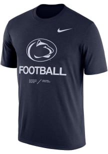 Penn State Nittany Lions Navy Blue Nike Legend Football Short Sleeve T Shirt