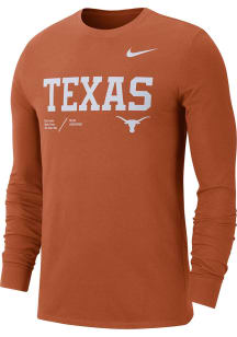 Nike Texas Longhorns Burnt Orange Team Issue Long Sleeve T Shirt