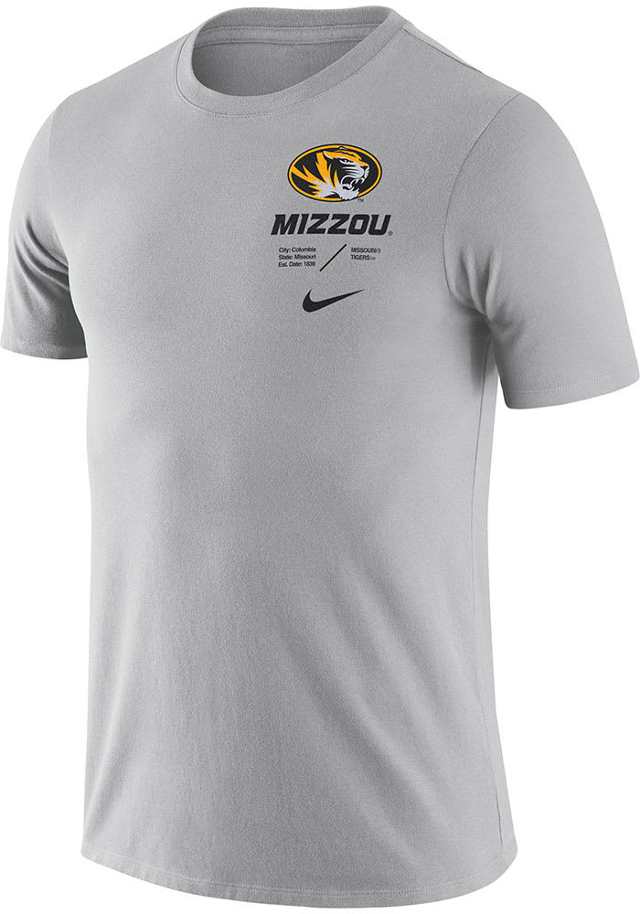 Nike Missouri Tigers White Logo Short Sleeve T Shirt