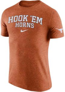 Nike Texas Longhorns Burnt Orange Triblend Slogan Short Sleeve Fashion T Shirt