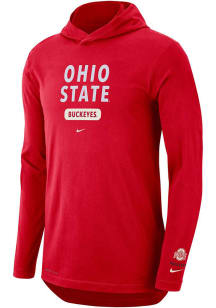 Nike Ohio State Buckeyes Mens Red DriFIT Collegiate II Long Sleeve Hoodie