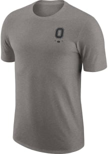 Nike Ohio State Buckeyes Grey DriFIT Triblend Logo Short Sleeve Fashion T Shirt