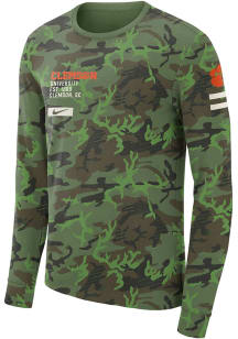 Nike Clemson Tigers Olive Military Long Sleeve T Shirt