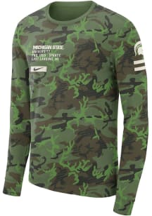 Nike Michigan State Spartans Olive Military Long Sleeve T Shirt