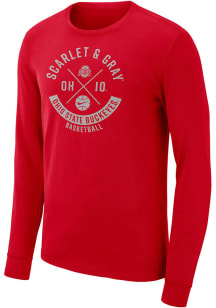 Nike Ohio State Buckeyes Red Mantra Long Sleeve T Shirt