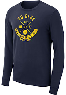 Nike Michigan Wolverines Navy Blue Jordan Mantra Long Sleeve T Shirt