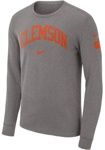Nike Clemson Tigers Grey Sznl Long Sleeve T Shirt