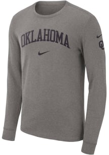 Nike Oklahoma Sooners Grey Sznl Long Sleeve T Shirt