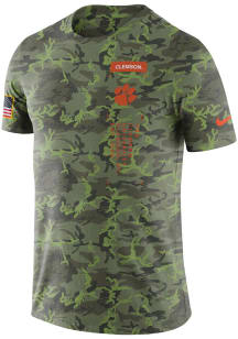 Nike Clemson Tigers Olive Dri-FIT Military Short Sleeve T Shirt