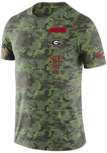 Nike Georgia Bulldogs Olive Dri-FIT Military Short Sleeve T Shirt