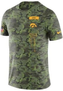 Nike Iowa Hawkeyes Olive Dri-FIT Military Short Sleeve T Shirt