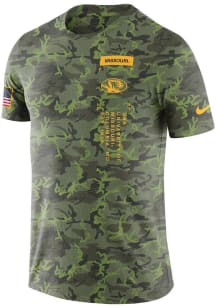 Nike Missouri Tigers Olive Dri-FIT Military Short Sleeve T Shirt