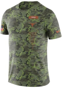 Nike Texas Longhorns Olive Dri-FIT Military Short Sleeve T Shirt