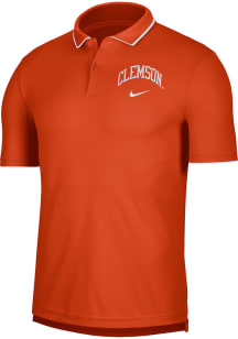Nike Clemson Tigers Mens Orange Collegiate DriFIT Short Sleeve Polo