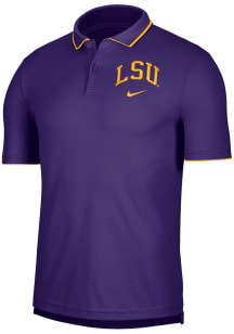 Nike LSU Tigers Mens Purple Collegiate DriFIT Short Sleeve Polo