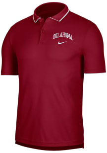 Nike Oklahoma Sooners Mens Crimson Collegiate DriFIT Short Sleeve Polo