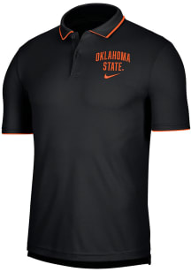 Nike Oklahoma State Cowboys Mens Black Collegiate DriFIT Short Sleeve Polo