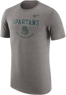 Nike Michigan State Spartans Grey Dri-FIT Short Sleeve Fashion T Shirt