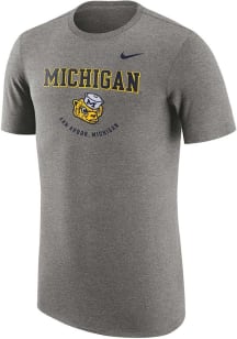 Michigan Wolverines Grey Nike Dri-FIT Short Sleeve Fashion T Shirt