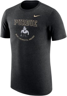 Purdue Boilermakers Black Nike Dri-FIT Short Sleeve Fashion T Shirt
