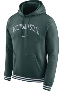 Nike Michigan State Spartans Mens Green Retro Fashion Hood