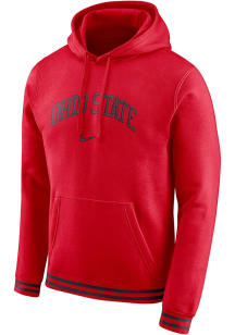 Nike Ohio State Buckeyes Mens Red Retro Fashion Hood