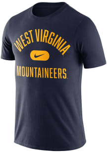 Nike West Virginia Mountaineers Navy Blue Arch Short Sleeve T Shirt