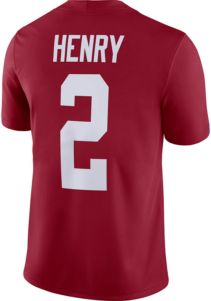Derrick Henry Nike Alabama Crimson Tide Crimson Game Name And Number Football Jersey
