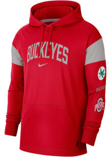 Nike Ohio State Buckeyes Mens Red Jersey Hood