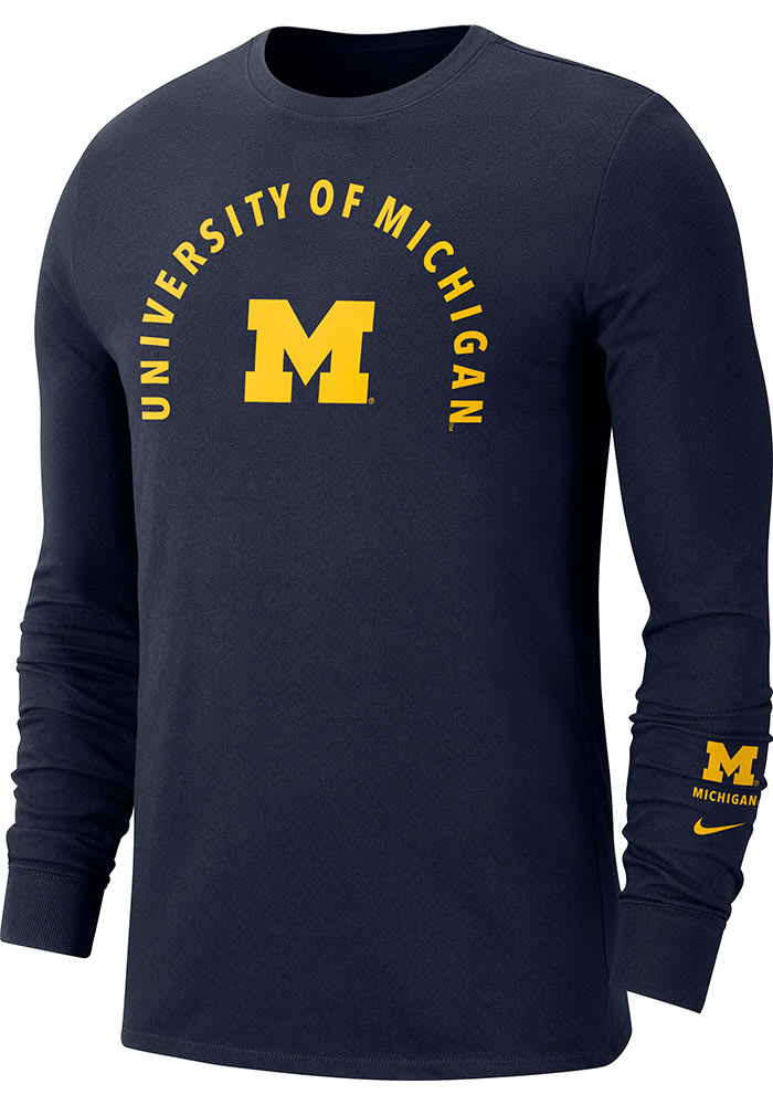 Nike Michigan Wolverines Navy Blue Sznl Long Sleeve T Shirt