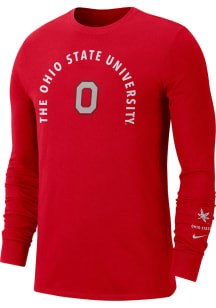 Nike Ohio State Buckeyes Red Sznl Long Sleeve T Shirt