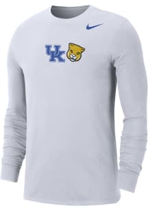 Nike Kentucky Wildcats White Mascot Long Sleeve T Shirt