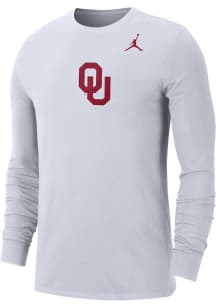 Nike Oklahoma Sooners White Mascot Long Sleeve T Shirt